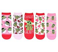 Star Wars Baby Yoda Cutest in the Galaxy Juniors/Womens 5 Pack Ankle Socks