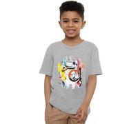 Star Wars BB8 Abstract Unisex Kids T Shirt, Athletic Heather, 3-4 Years