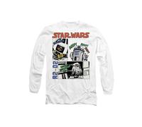 Star Wars Beep Boop R2D2 Long Sleeve T-Shirt, White | Size: Large Star Wars White L