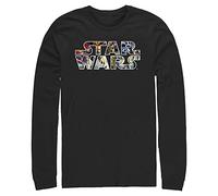 STAR WARS Big & Tall Men's Epic Logo Tops Long Sleeve Tee Shirt, Black, Large Tall
