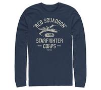 STAR WARS Big & Tall Men's Starfighter Corps Tops Long Sleeve Tee Shirt, Navy Blue, XL Tall