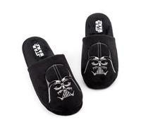 Star Wars Slippers For Men | Adults Dark Side Darth Vader House Shoes | Novelty Merchandise Gifts For Him | Memory Foam Polyester Slip On 7-8 UK