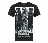 Star Wars Black Panels Short Sleeved T-Shirt Mens