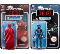 STAR WARS BLACK SERIES CARBONIZED EMPEROR'S ROYAL GUARD & TIE FIGHTER PILOT SET