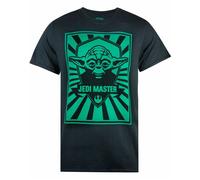 Star Wars Black Yoda Short Sleeved T-Shirt Mens