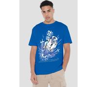 Star Wars Blast Off R2D2 Mens T-Shirt Royal Star Wars Royal M