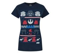Star Wars Blue Darth Vader Short Sleeved T-Shirt Womens