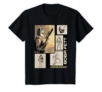 Star Wars Boba Fett Concept Sketches T-Shirt, Youth, Black, Medium