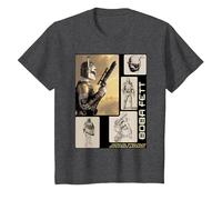 Star Wars Boba Fett Concept Sketches T-Shirt, Youth, Dark Heather Grey, Small