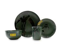 Star Wars Boba Fett Mandalorian Stoneware Plates & Bowl Collection | 4-Piece Set