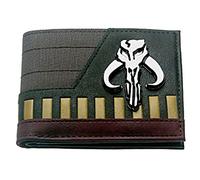 Star Wars Bounty Hunter Boba Fett Family Metal Logo Leather Bi Fold Wallet, Multicoloured, OSFM, Classic