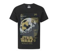 Star Wars Boys Black Death Star Print Short Sleeved T-Shirt - 5-6 Years