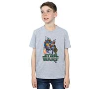 Star Wars Boys Boba Fett Fired Up T-Shirt Sport Grey 7-8 Years