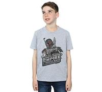 Star Wars Boys Boba Fett Skeleton T-Shirt Sport Grey 9-11 Years