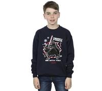 Star Wars Boys Darth Vader Merry Force Sweatshirt Navy Blue 7-8 Years