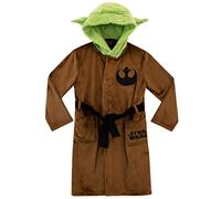 Star Wars Boys Dressing Gown | Yoda Fleece Dressing Gown | Boys Bathrobe Brown Age 7 to 8 Years
