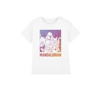 Star Wars Boy's Mandalorian The Child Gradient Boys T-Shirt White | Size: 7-8 Years Star Wars White 7-8 Years