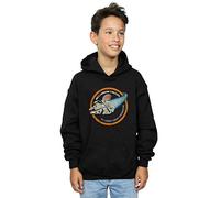 (12-13 Years, Black) Star Wars Boys Millennium Falcon Badge Hoodie