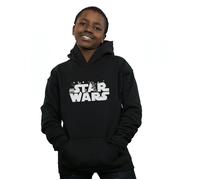 Star Wars Boy's Minimalist Logo Hoodie in Black | Size: 7-8 Years Star Wars Black 7-8 Years