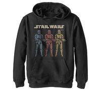 STAR WARS Boys' On Guard Hooded Sweatshirt, Black, XL