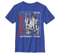 Star Wars Boys' R2d2 Astromech Droid Graphic Tee T-Shirt, Royal, Medium/Youth