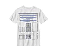 Star Wars Boys' R2d2 Body Costume Graphic Tee T-Shirt, White, M