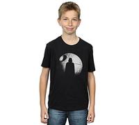 Star Wars Boys Rogue One Death Star Vader Silhouette T-Shirt 12-13 Years Black
