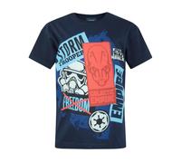Star Wars Boy's Short Sleeved T-Shirt (Kids Blue) in Blue | Size: 3-4 Years Star Wars Blue 3-4 Years