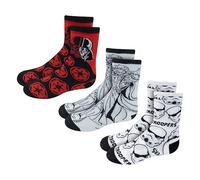 STAR WARS Boys Socks - 3 Pack Breathable Crew Socks with Arch Support with Stormtroopers Designs for Kids Ages 7-14 Years, Darth Vader 3 Pack, 7-13 Jahre