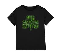 Star Wars Boy's St Patrick's Day Clover Icons Unisex Kids T Shirt