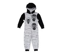 Star Wars Boys Stormtrooper Onesie 4-14 Years Sleepsuit Nightwear Kylo Ren The Darkside Storm Trooper (as8, age, 8_years, 9_years, regular, 8-9 Years) Grey