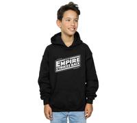 Star Wars Boy's The Empire Strikes Back Logo Hoodie in Black | Size: 5-6 Years Star Wars Black 5-6 Years