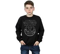 Star Wars Boys The Last Jedi Resistance Logo Metallic Sweatshirt 9-11 Years Black