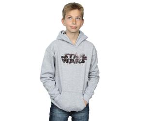 Star Wars Boy's The Last Jedi Spray Logo Hoodie in Grey | Size: 7-8 Years Star Wars Grey 7-8 Years