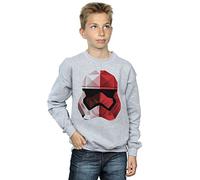 Star Wars Boys The Last Jedi Stormtrooper Red Cubist Helmet Sweatshirt 12-13 Years Sport Grey