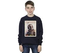 Star Wars Boys The Mandalorian Boba Fett Sweatshirt Navy Blue 7-8 Years