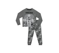 Star Wars Boy's The Mandalorian Long Pyjamas in Grey | Size: 5-6 Years Star Wars Grey 5-6 Years