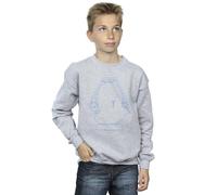 Star Wars Boy's The Mandalorian Outline Helm Diamond Sweatshirt in Grey | Size: 7-8 Years Star Wars Grey 7-8 Years
