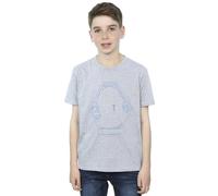 Star Wars Boy's The Mandalorian Outline Helm Diamond T-Shirt in Grey | Size: 9 Years Star Wars Grey 9 Years