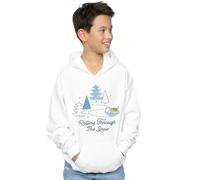 Star Wars Boy's The Mandalorian Rolling Through The Snow Hoodie in White | Size: 9 Years Star Wars White 9 Years