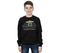 Star Wars Boys The Mandalorian The Child Strong Sweatshirt Black 9-11 Years