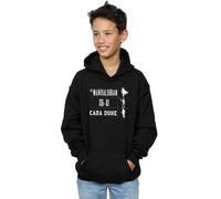 Star Wars Boy's The Mandalorian Warrior Silhouettes Hoodie in Black | Size: 9 Years Star Wars Black 9 Years