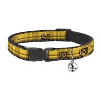 Star Wars Breakaway Cat Collar With Bell, Plastic Clip, Easy Adjustable, Star Wars C3PO Wires Bounding Yellows Black Multi Color, 8.5 to 12 Inches 0.5 Inch Wide