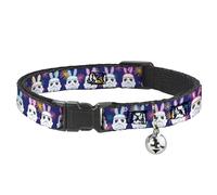 Star Wars Breakaway Cat Collar With Bell, Plastic Clip, Easy Adjustable, Star Wars Holiday Stormtrooper Easter Bunny Ears Purple, 8.5 to 12 Inches 0.5 Inch Wide
