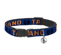 Star Wars Breakaway Cat Collar With Bell, Plastic Clip, Easy Adjustable, Star Wars Jedi Order Insignia and Tano Text Blues Orange, 8.5 to 12 Inches 0.5 Inch Wide