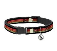 Star Wars Breakaway Cat Collar With Bell, Plastic Clip, Easy Adjustable, Star Wars Millennium Falcon Stripe Black/Multi Color, 8.5 to 12 Inches 0.5 Inch Wide