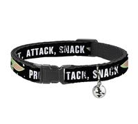Star Wars Breakaway Cat Collar With Bell, Plastic Clip, Easy Adjustable, Star Wars The Child Chibi Face Protect Attack Snack, 8.5 to 12 Inches 0.5 Inch Wide
