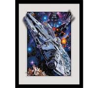 Star Wars Breakout Millennium Falcon Framed Poster (40cm x 30cm) (Multicoloured)