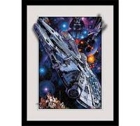 Star Wars Breakout Millennium Falcon Framed Poster Multi