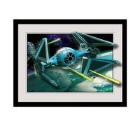 Star Wars Breakout Tie Fighter Framed Poster In Blue Blue